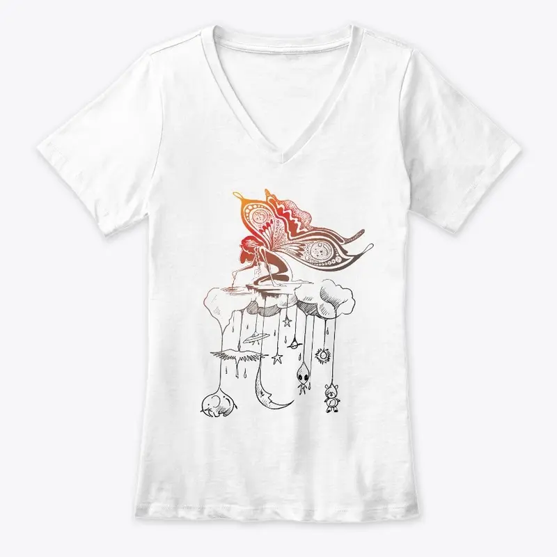 Mystical Creature Art V-Neck T-Shirt